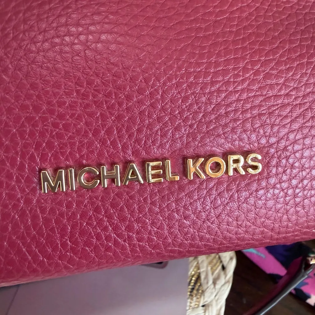 Michael Kors Jet Set Mulberry Leather Studded Chain Strap Shoulder Bag - Image 11