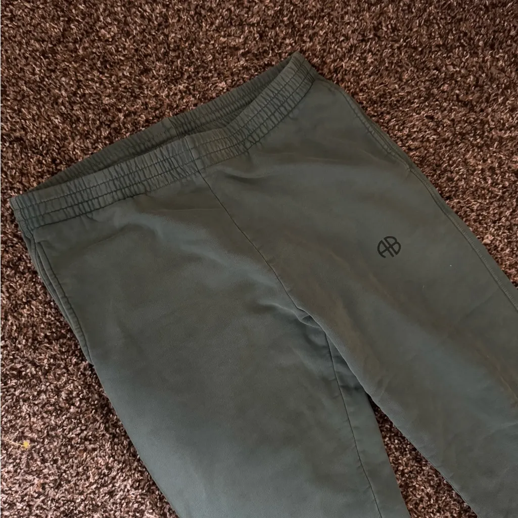 Anine Bing Evan Jogger Pants Sz Medium Green - Image 5