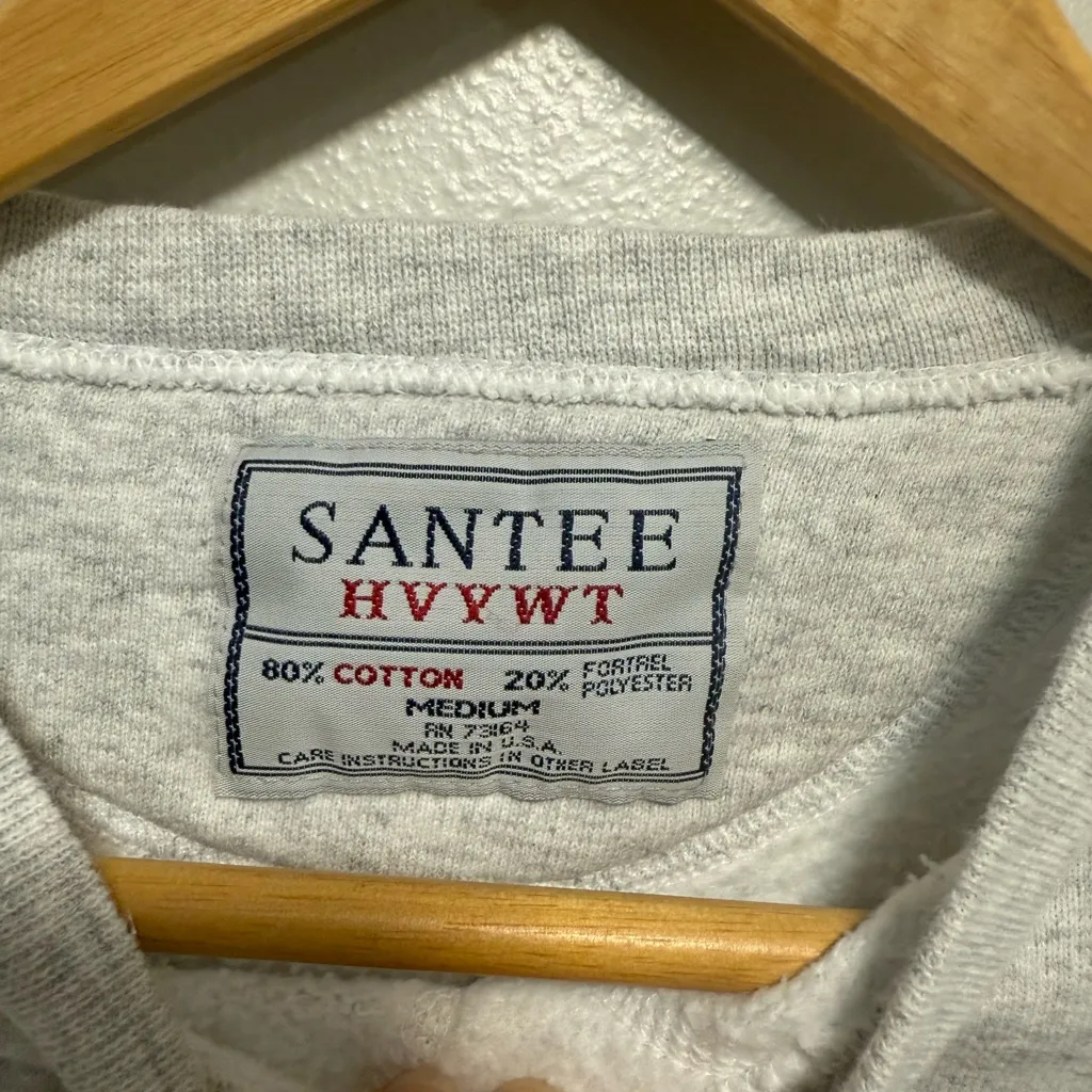 Vintage Johnston Dragons Cheerleader Heather Gray Crewneck Sweatshirt Medium - Image 4