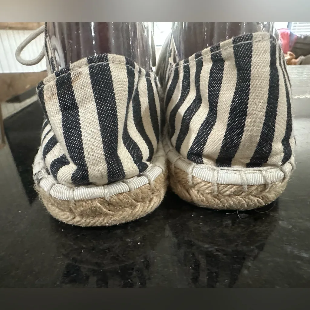 J. Crew Striped Espadrille Flats Sz 10 - Image 2