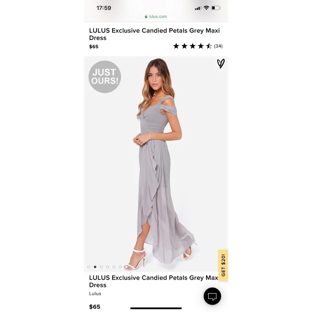 Exclusive Candied Petals Grey Maxi Dress - Image 3