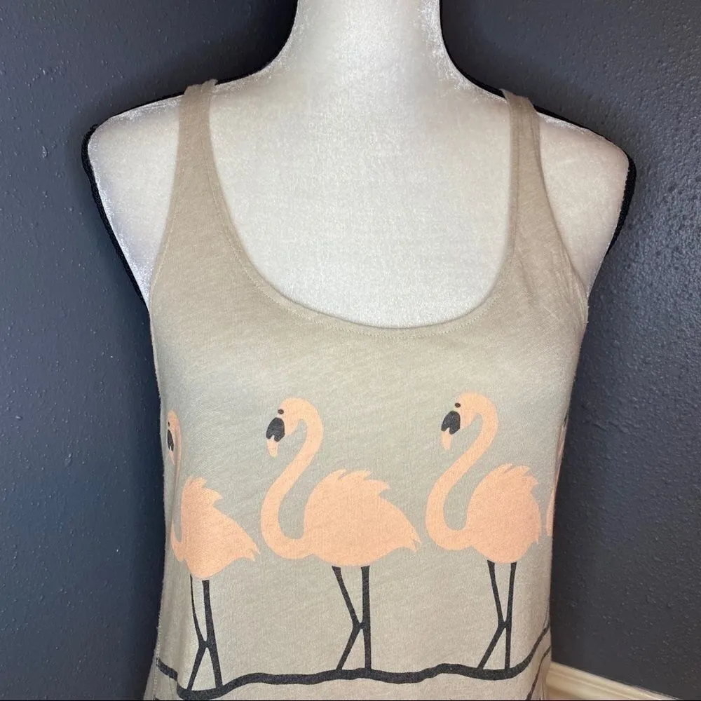 Wildfox Dancing Flamingo Graphic Tank Top - Image 6