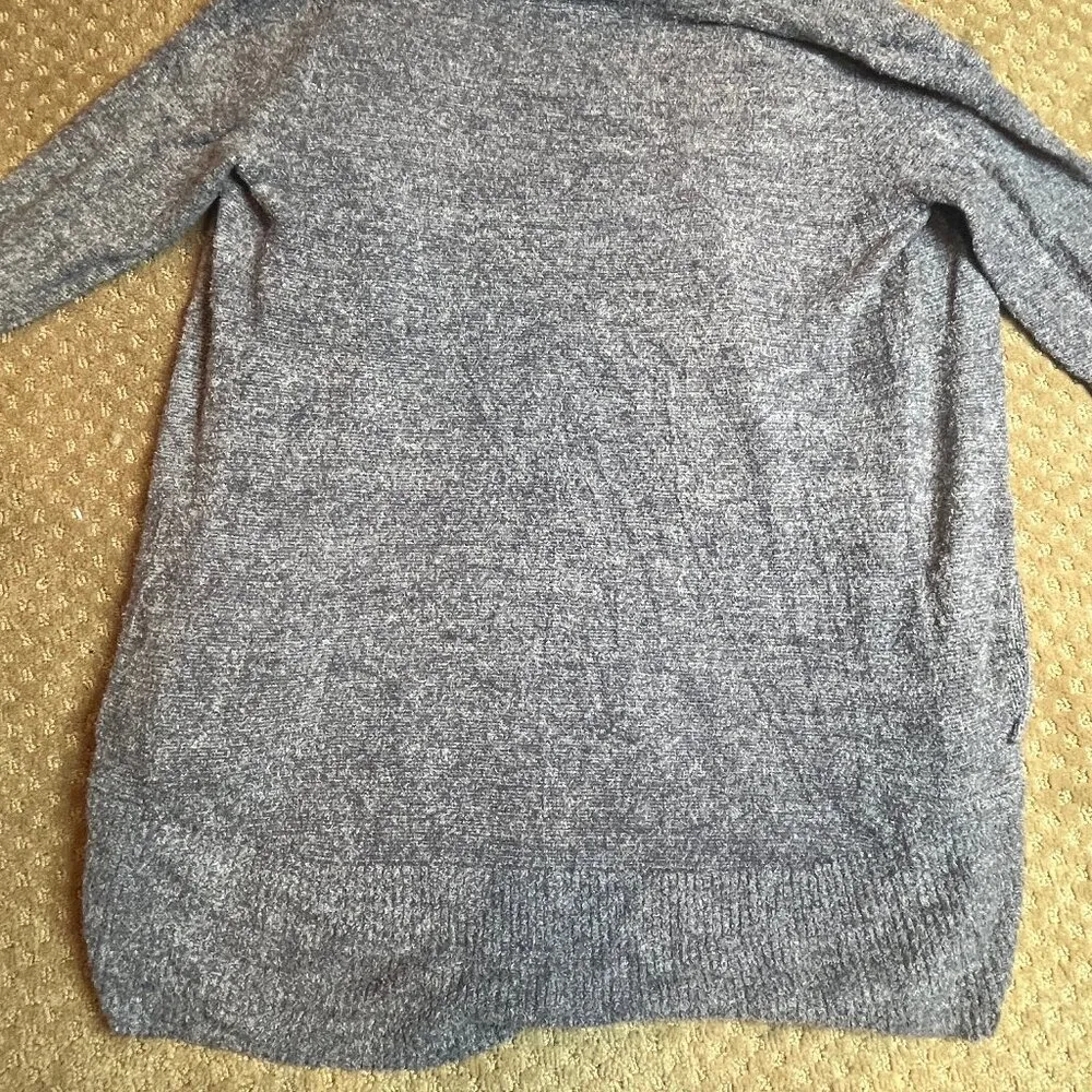 Barefoot Dreams Cozy Chic Lite Cabin Cardigan Sweater Black/Gray Pockets SZ M - Image 8