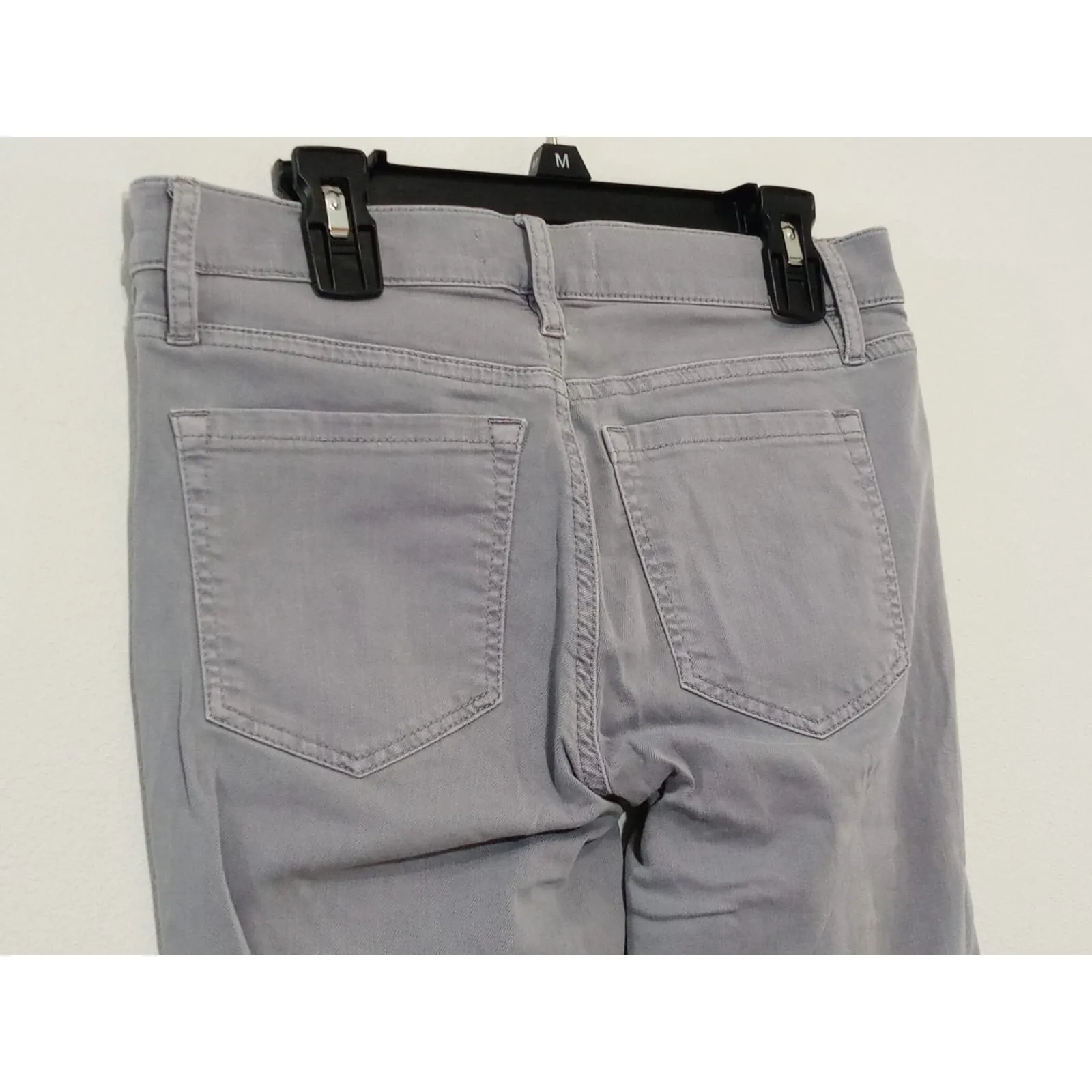 Ann Taylor Loft Women's Modern Skinny Crop Jeans Grey Raw Hem 24/00 - Image 13