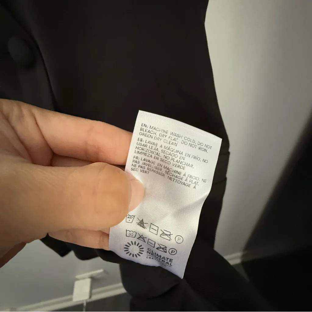 Reformation Medium NWOT Casey Vest Black Organic Cotton Career Office Minimal - Image 7