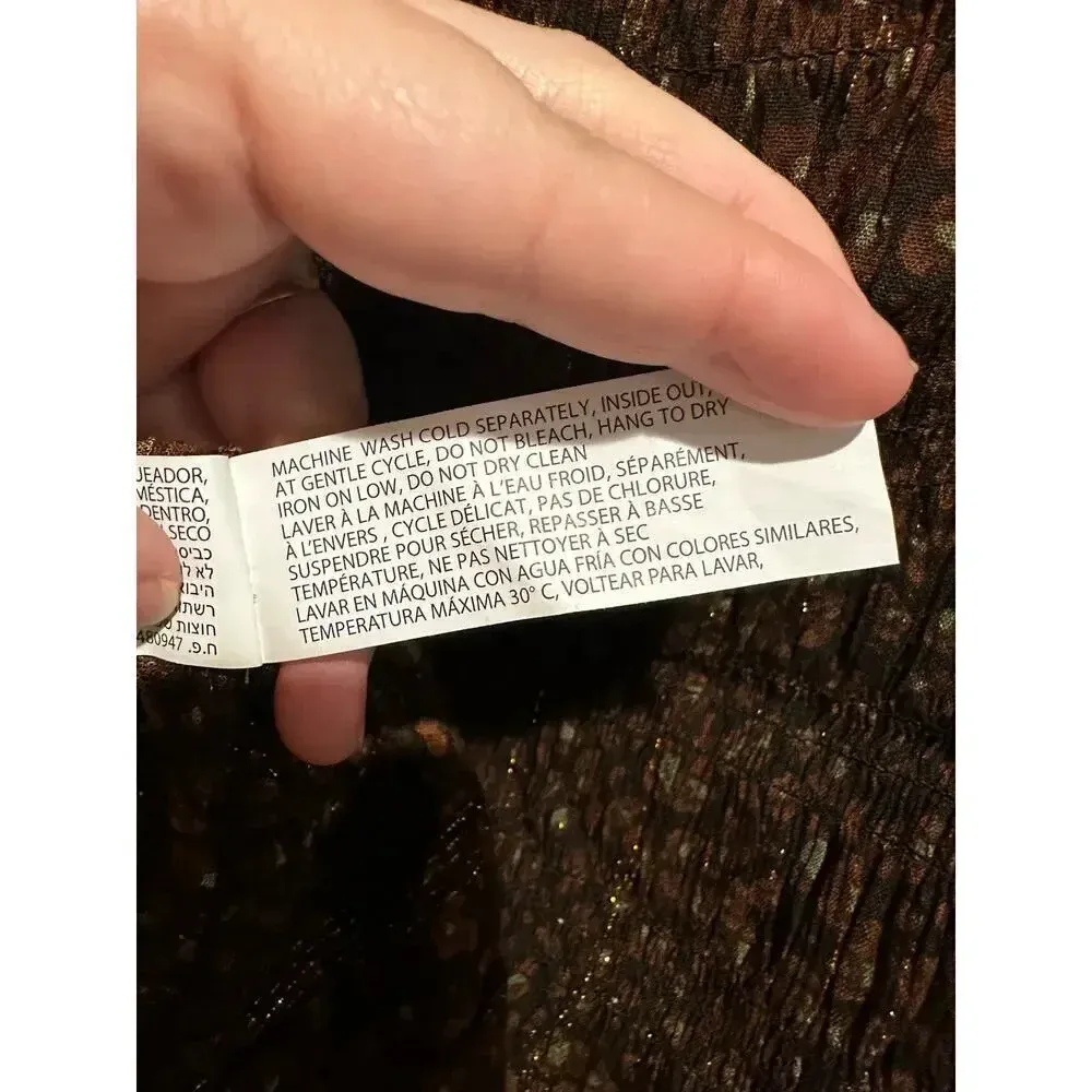 NWT‎ Dex Plus Smocked Bubble Long Sleeve Top Brown Size 12 - Image 6