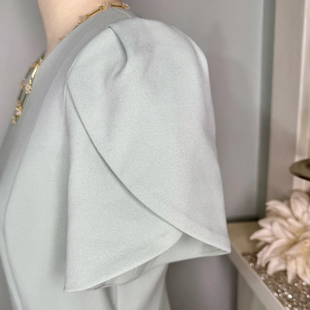 Calvin Klein Tulip Sleeve Sheath Dress Jadeite Green Size 8 - Image 6