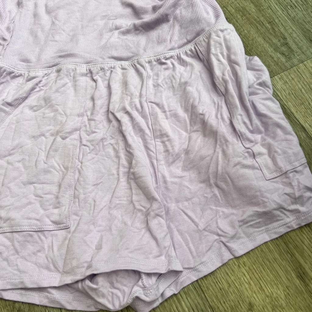 NWT aerie Lavender High-Waisted Shorts size L - Image 7