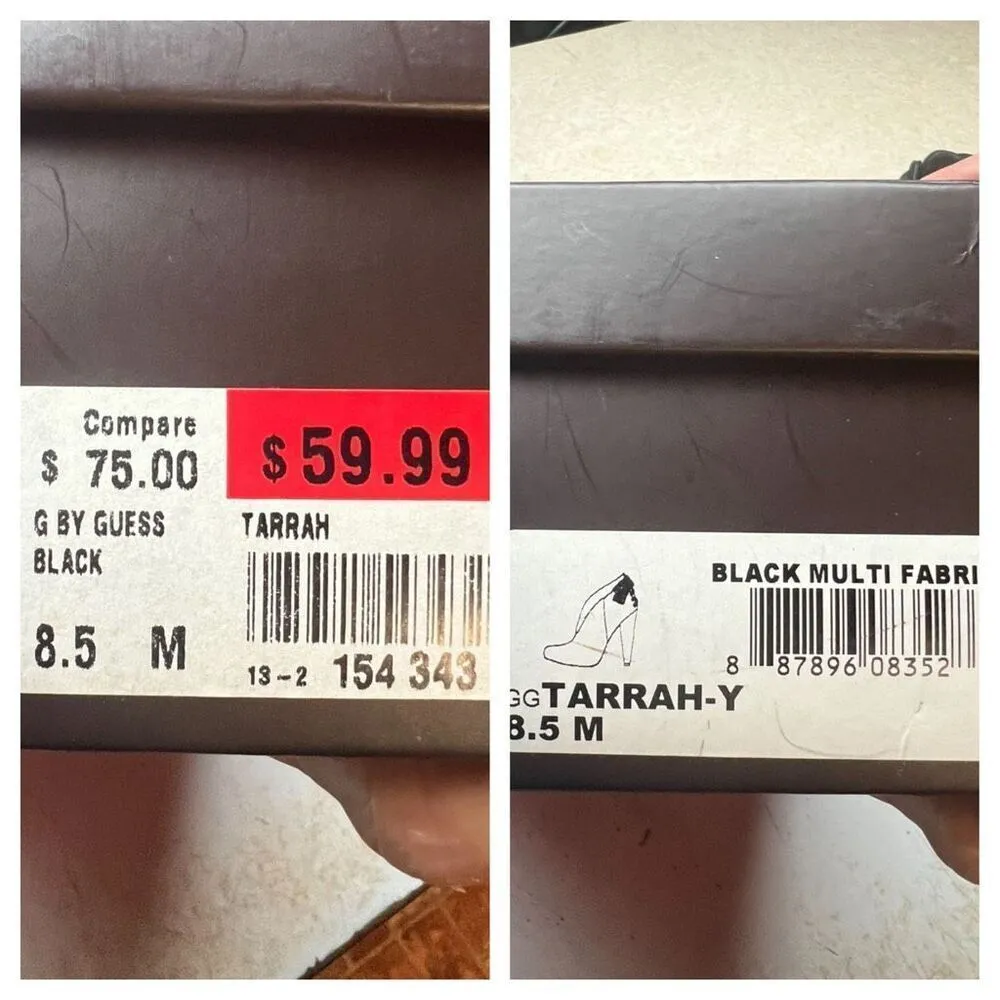 G By Guess Tarrah Black Suede Heeled Bowed Boots Sz 8.5 - Image 8