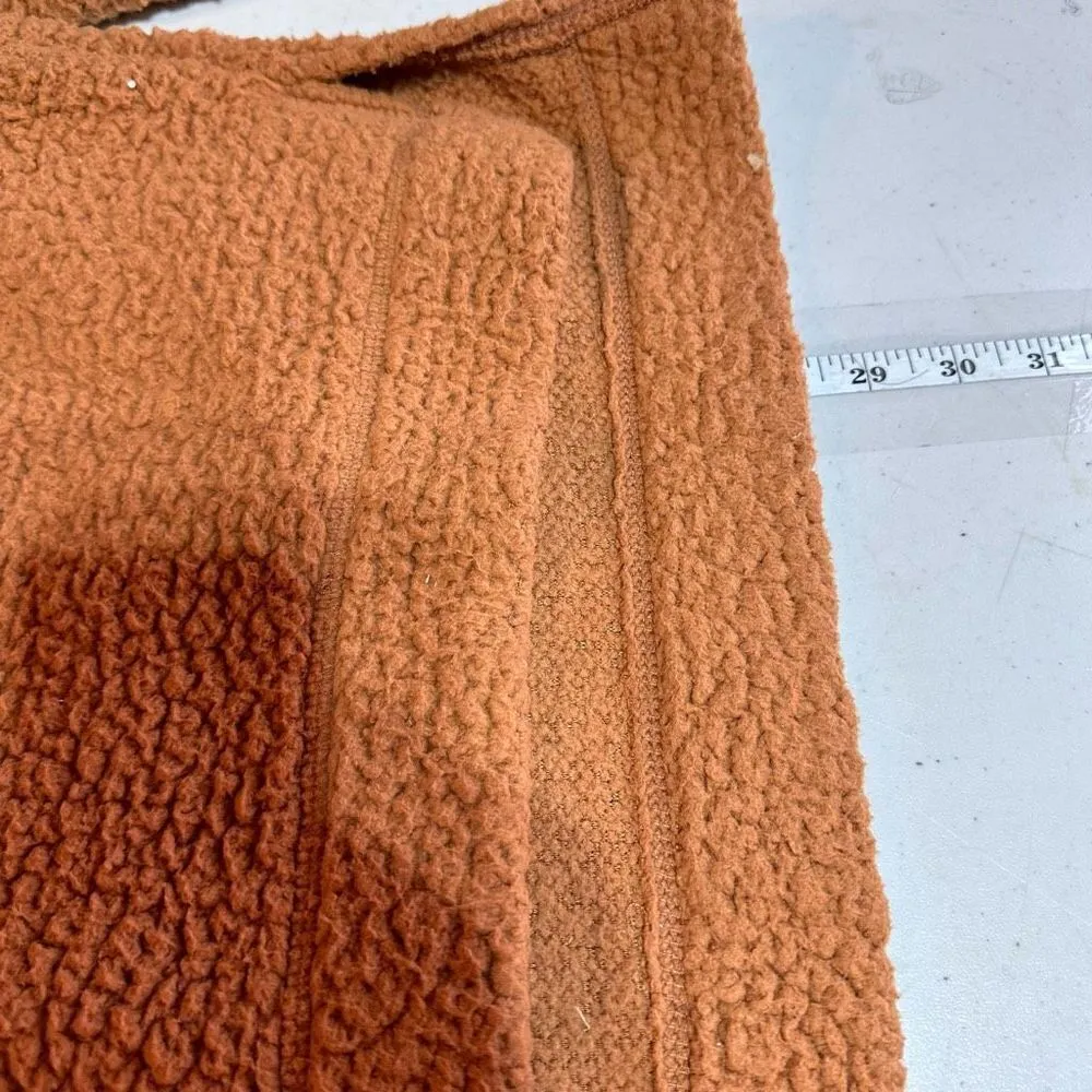 Aerie Women's Quarter Snap Teddy Fleece Pullover Sweatshirt Burnt Orange Size XS - Image 13