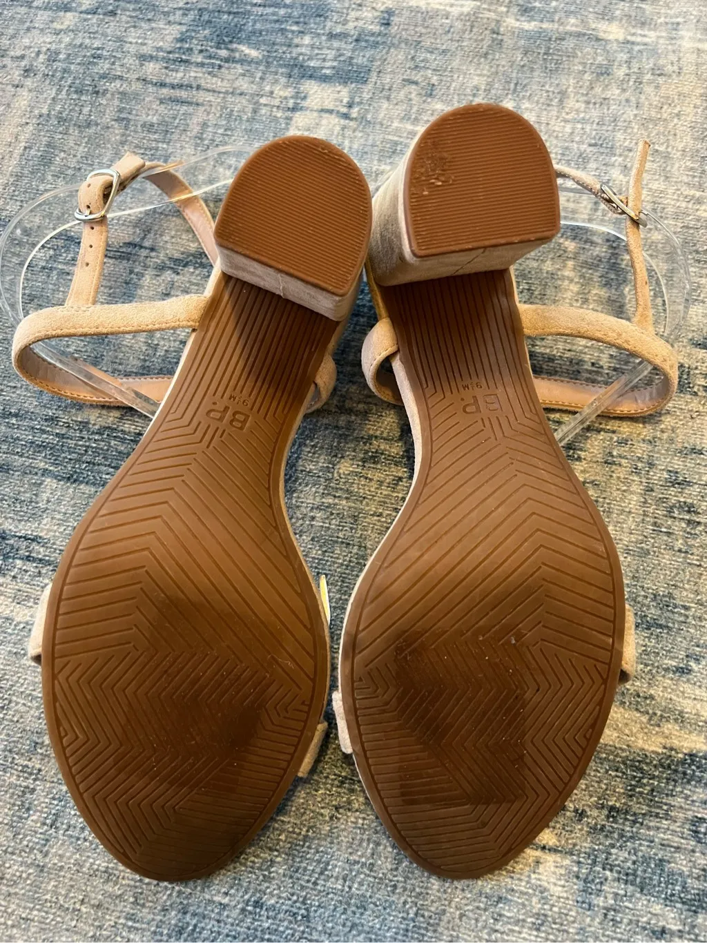 Lula Slingback Block Heel Suede Leather Sandal Blush Size 9.5 - Image 6