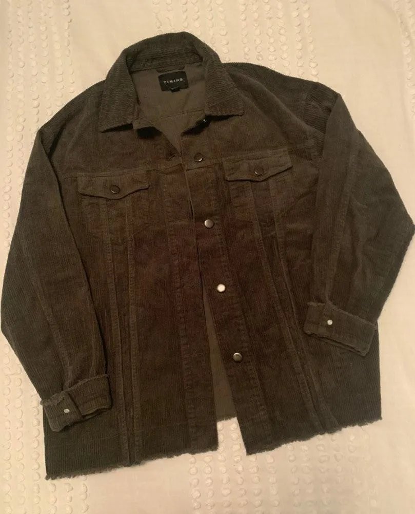 Green Corduroy Jacket Size L - Image 2
