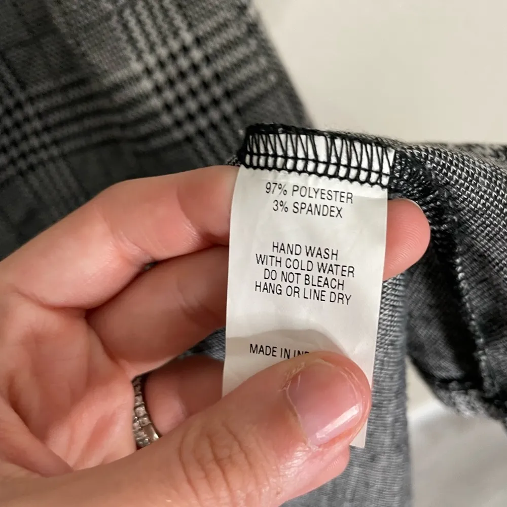 Popular Basics Black Plaid Mini Dress Small - Image 6