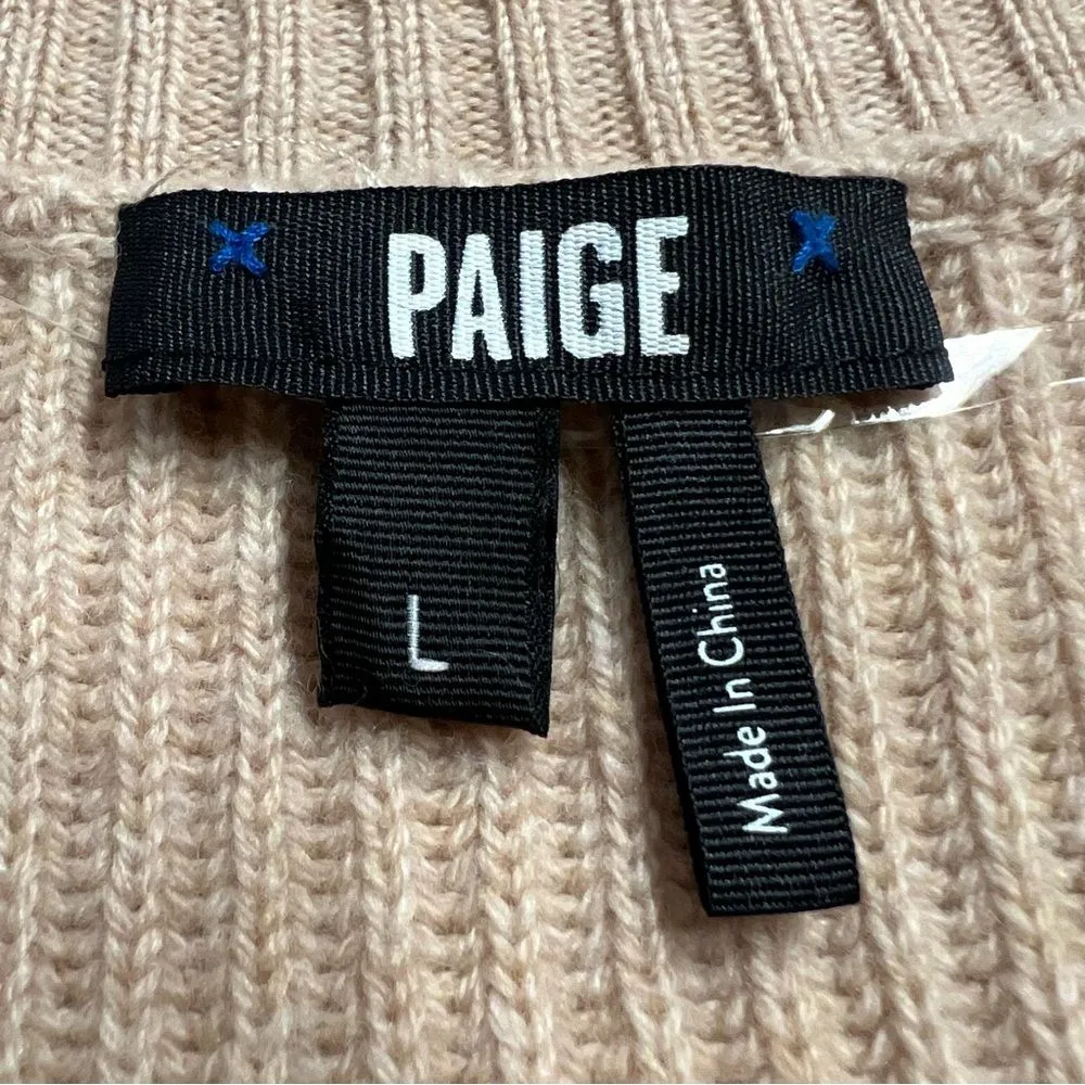 Paige Womens Wool Blend Virtue Sweater Size L Neutral Minimalist Quiet Luxury - Image 6