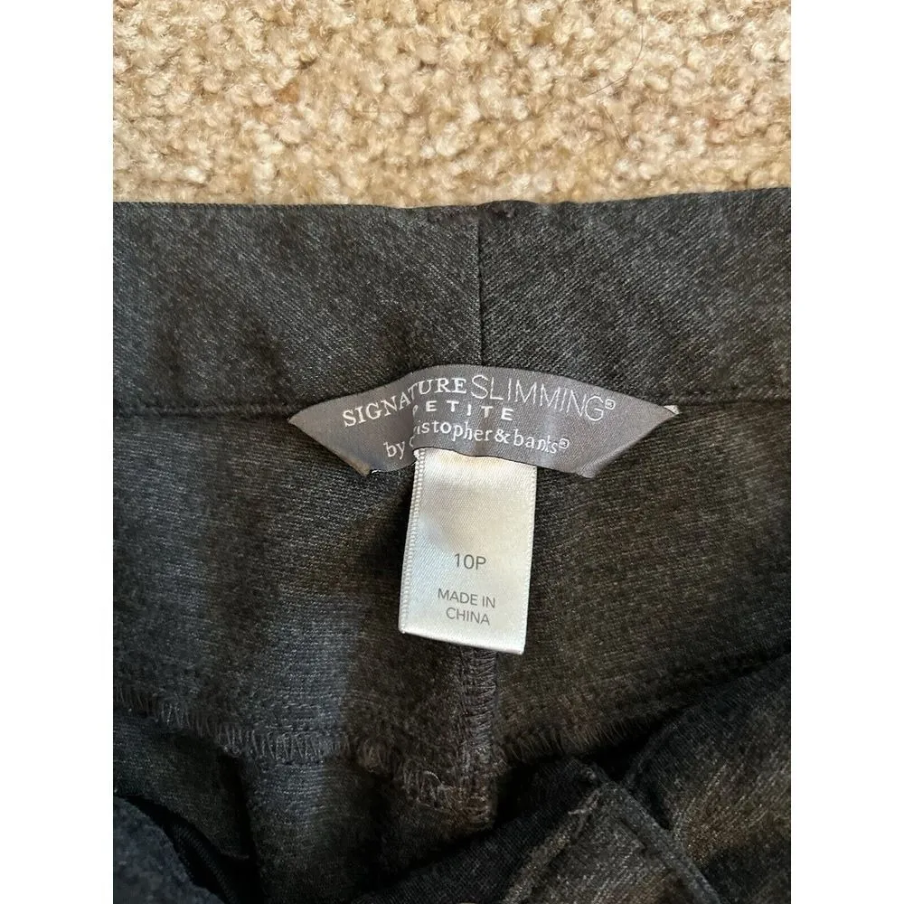 Classic Charcoal Gray Straight Leg Dress‎ Pants Professional Work Trousers - Image 4