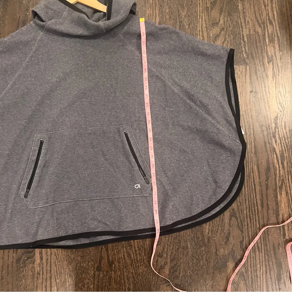 GAP Gray Hooded Poncho Sweatshirt - Image 3