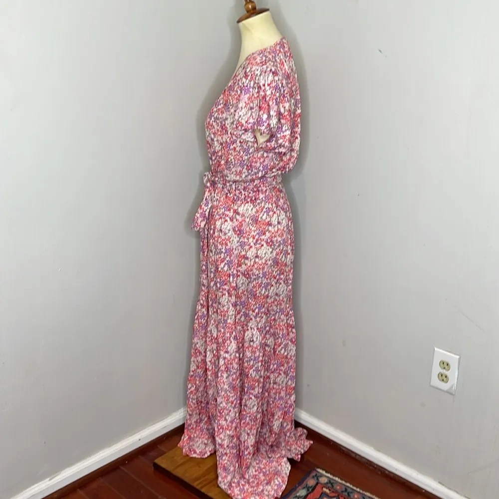 Melissa Odabash Sammy Ditsy Pink Dress‎ Gold - Image 3