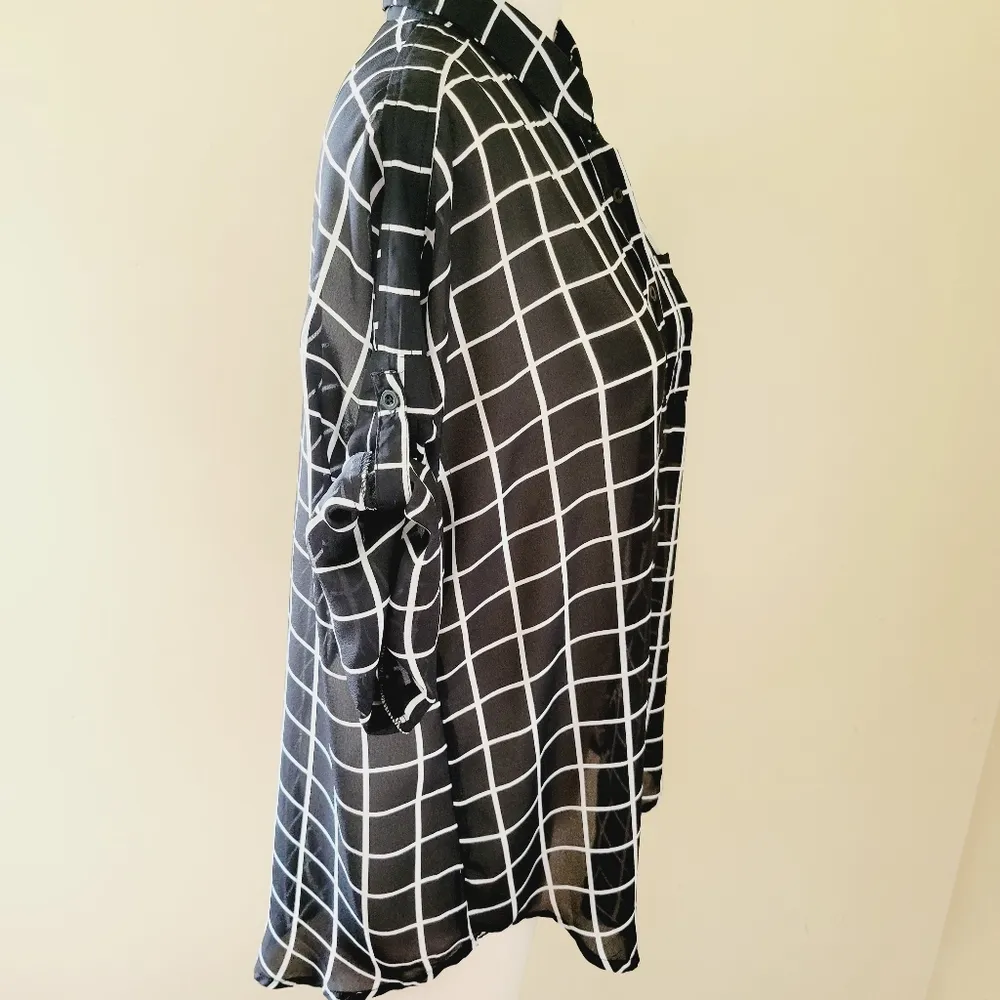 Ya Los Angeles windowpane button down size medium - Image 3