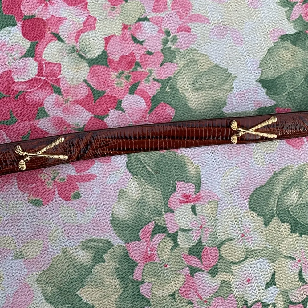 Vintage LB Belt Company Leather Golf Club Belt Size M Brown - Image 3