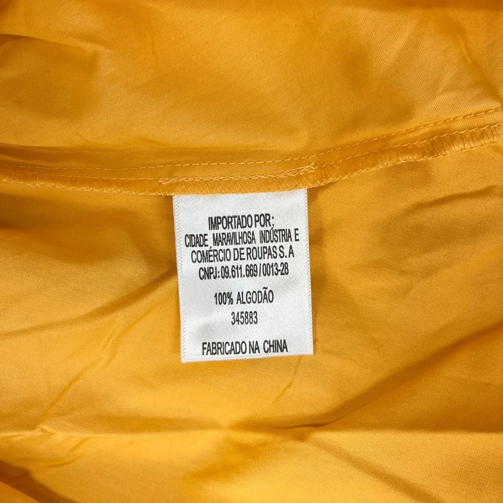 NWOT Farm Rio Gathered Drop Waist Maxi Dress Size L Orange Cotton - Image 11