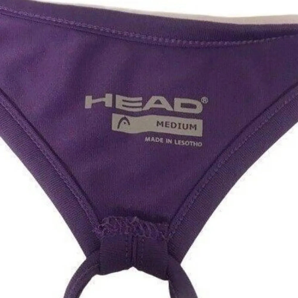 Head Open Back Spaghetti Strap Purple Gym‎ Workout Yoga Tank Top Size M - Image 4