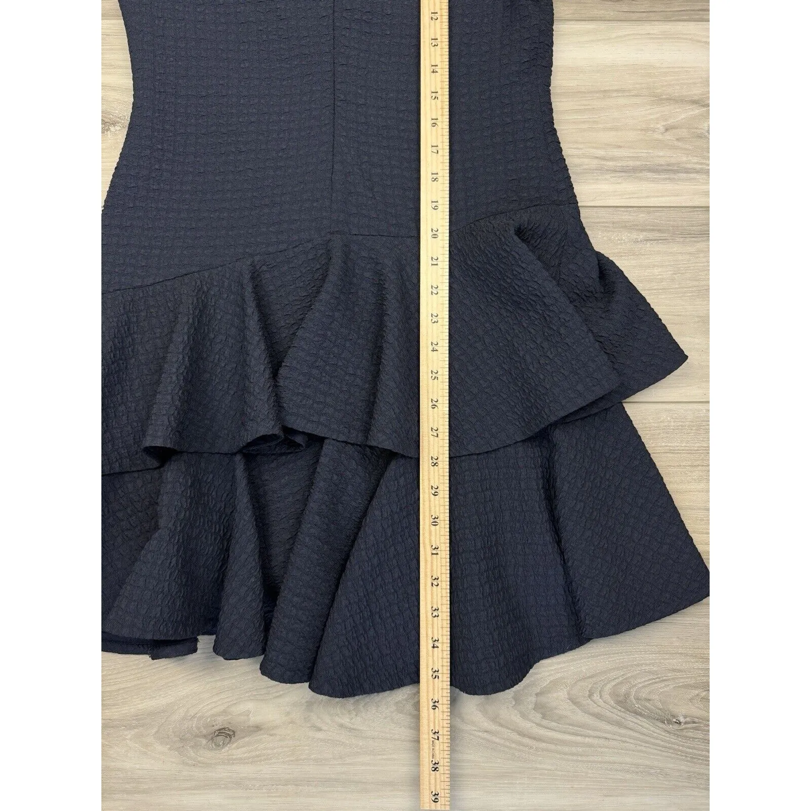 Rebecca‎ Taylor Drop Waist Tiered Ruffled Puckered Jacquard Crew Mini Dress Sz 2 - Image 8