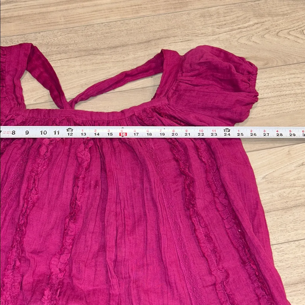 Free People Angele Mini Dress S OB1310143 Dragonfruit Punch Pink SZ Small - Image 9