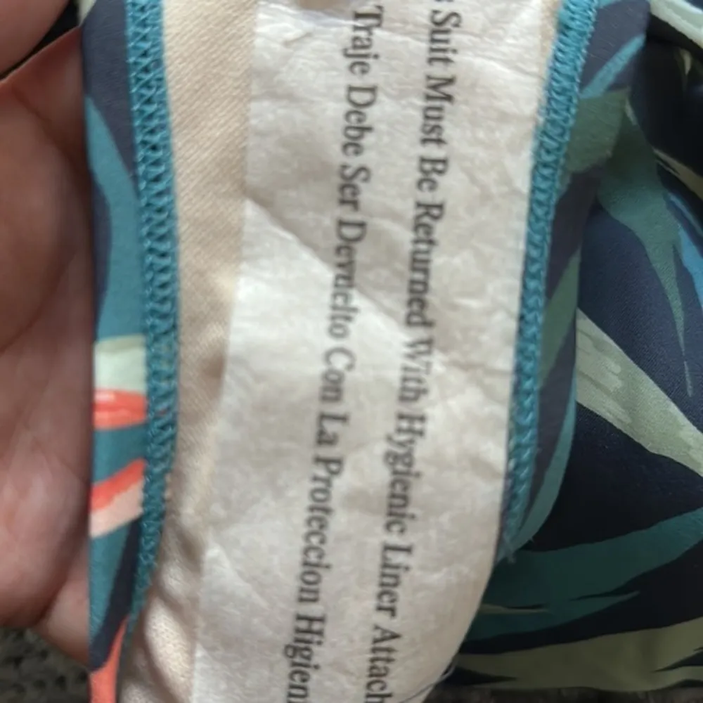 Women's Kona Sol Tropical Leaves Swimsuit Suit Size Med NWOT #4022 - Image 3