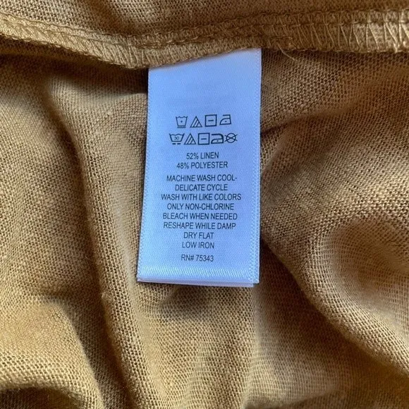 NWT Joie Linen Blend Top Ruched Tie Shoulder Tee Goldenrod Yellow Size XL NEW - Image 8