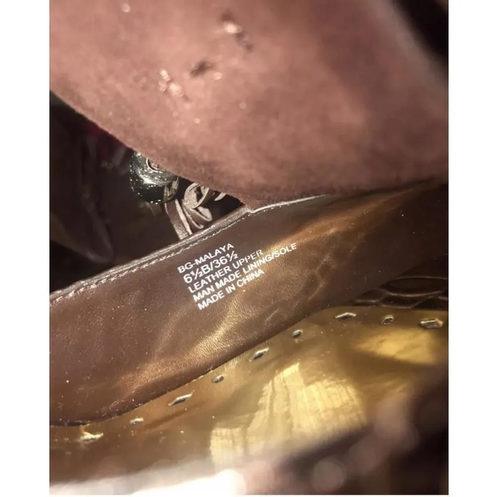 BCBGirls Y2K Leather Suede Shoes Heels Sandals Stilettos Malaya Women 6.5 - Image 9