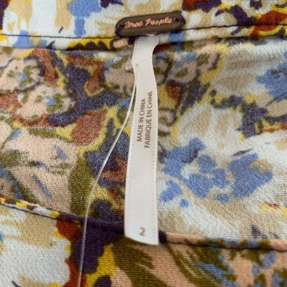 NWT Free People Women's Nadia Faux-Wrap Ruffled SZ 2 - Image 8