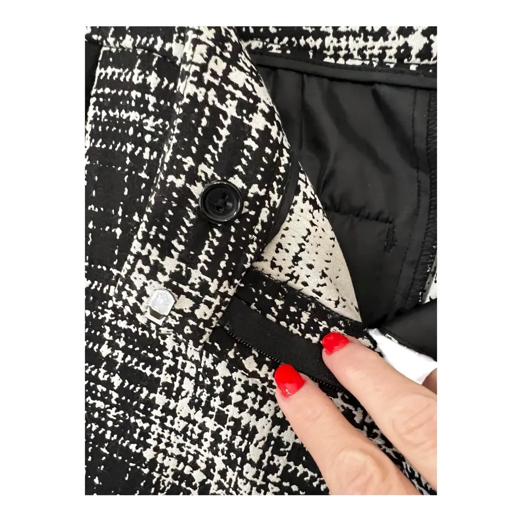 DKNY women’s Black and White Patterned Dress Pants - Image 4