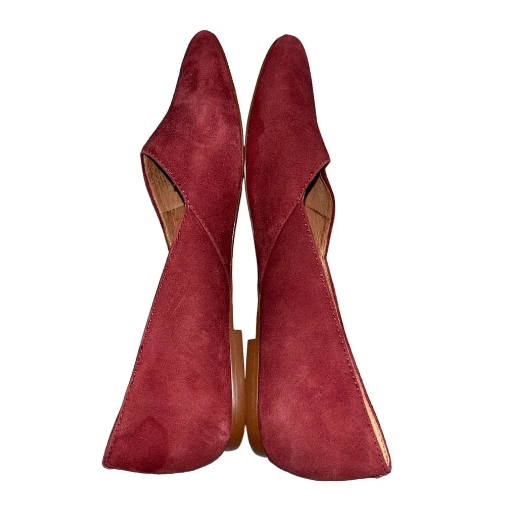Women’s Madewell The Lizbeth Flat In Maroon Suede size 6.5 - Image 4