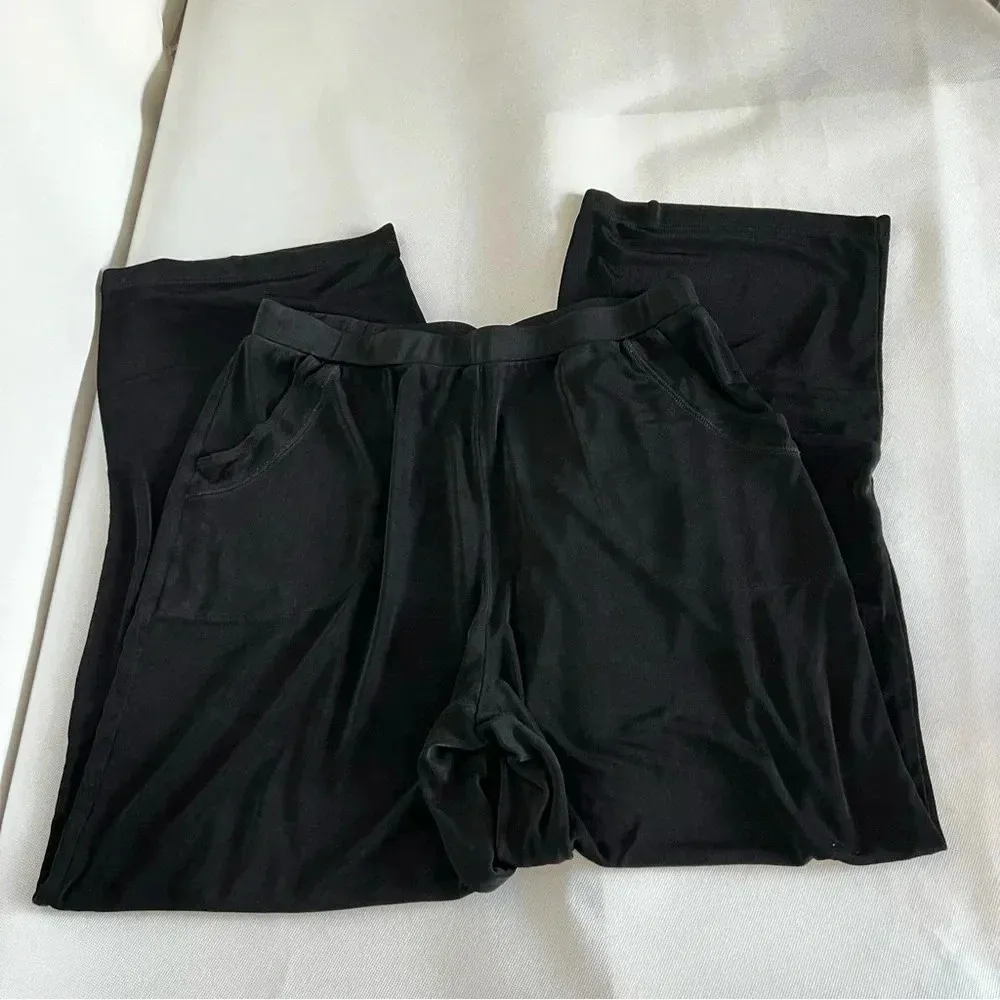 Chico's Travelers Wide Leg Pocket Pants Size 3 (XL/16) Black Non Wrinkle - Image 4