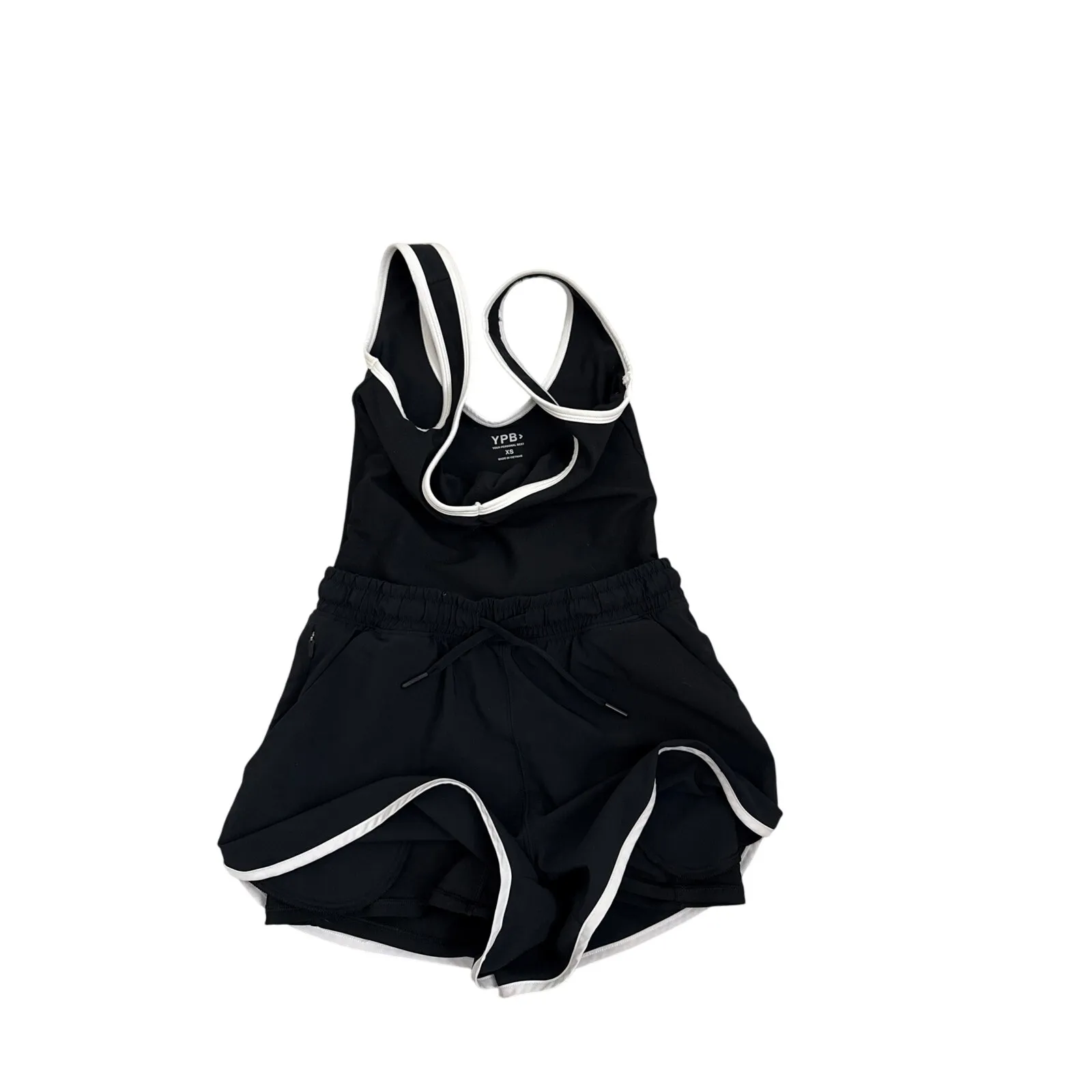 Abercrombie YPB Motiontek Hybrid Black White Onesie Size Women's XS - Image 4