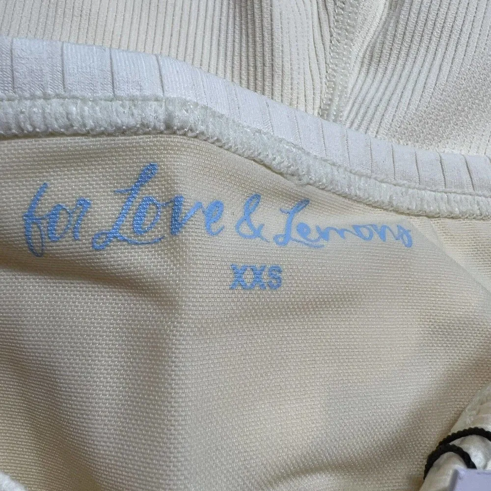 For Love & Lemons Dani Ribbed Cream Ivory Bike Shorts New XXS - Image 53