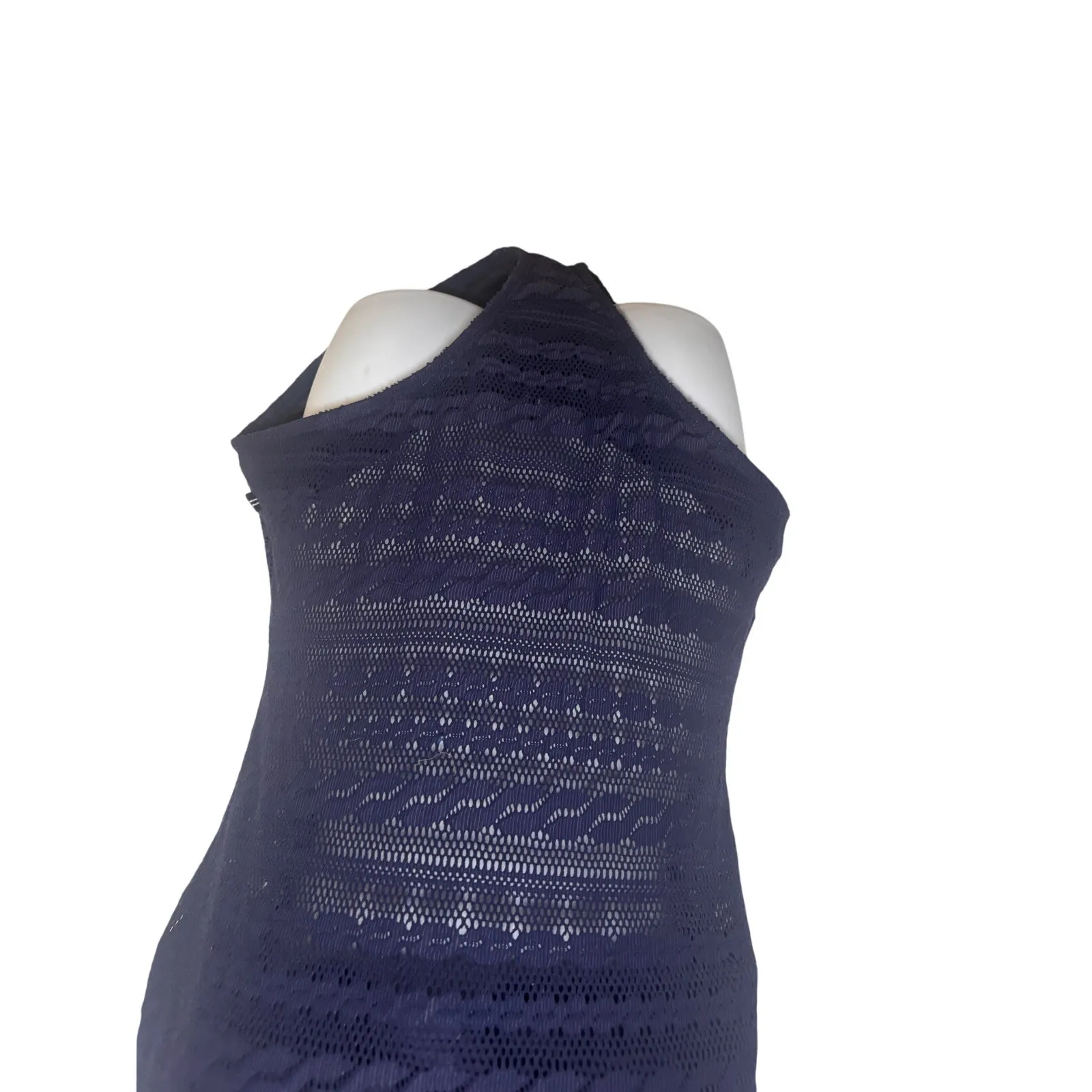 Nautica Grand Isle Blue Crochet One Piece Swimsuit size 14 Beach Vacation - Image 5