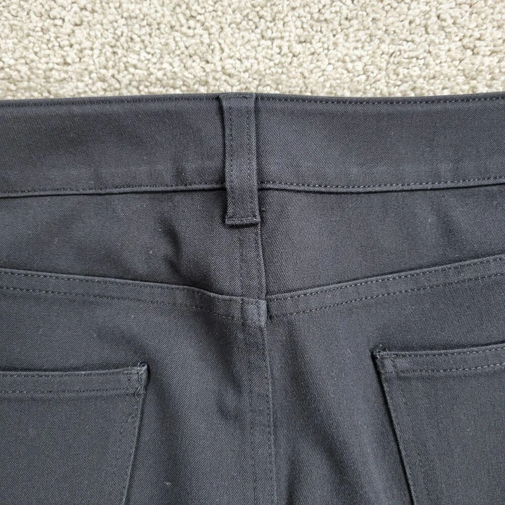 TALBOTS Pants 12 Black Solid Plain Straight Leg Stretch Office Casual Dress - Image 8