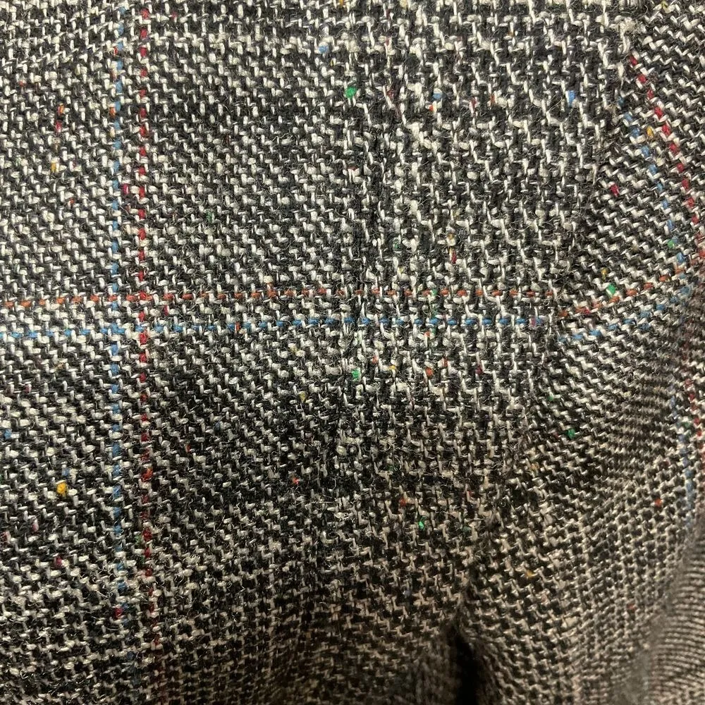 Barclay Square Women's Sz 10 Plaid Flecked Wool Silk Blazer Jacket Career Office Gray - Image 3