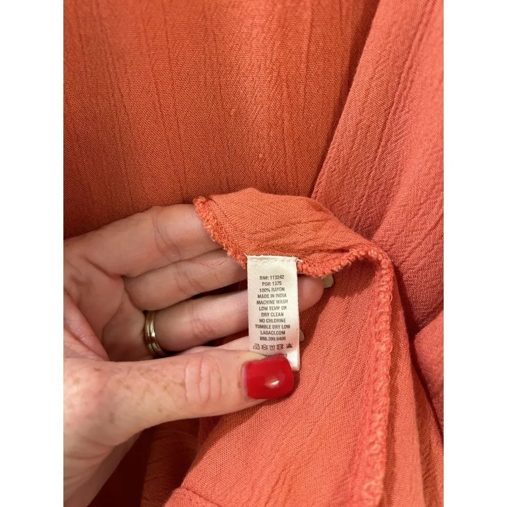 Lagaci Women's Size Medium Coral Swim Cover Up Summer Dress - Image 7