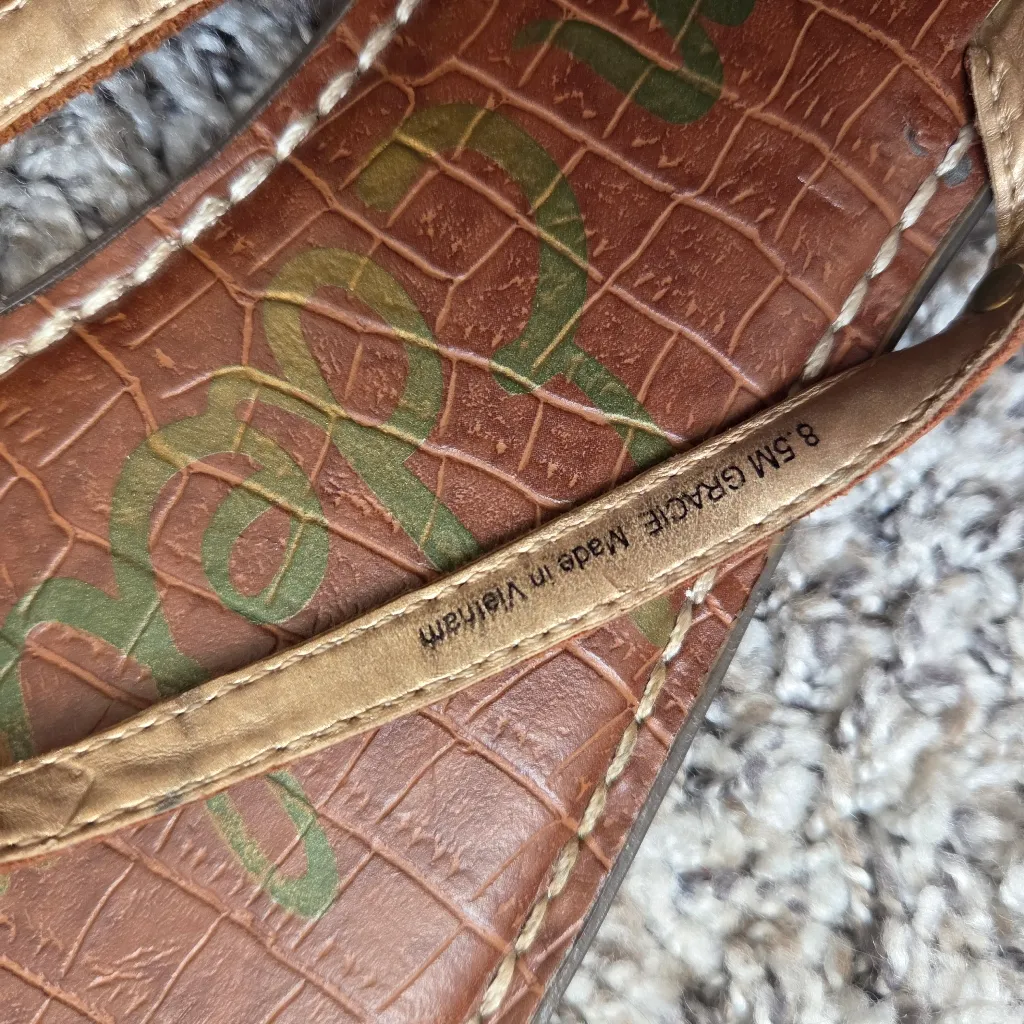 Sam Edelman Gracie Brown Leather Flip-Flops - Image 5