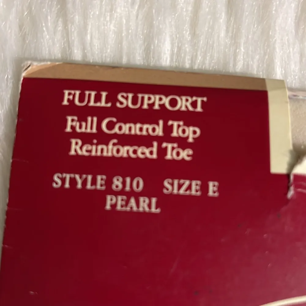 Hanes Alive Vintage Full Support Control Top Pantyhose Size E Pearl New - Image 7