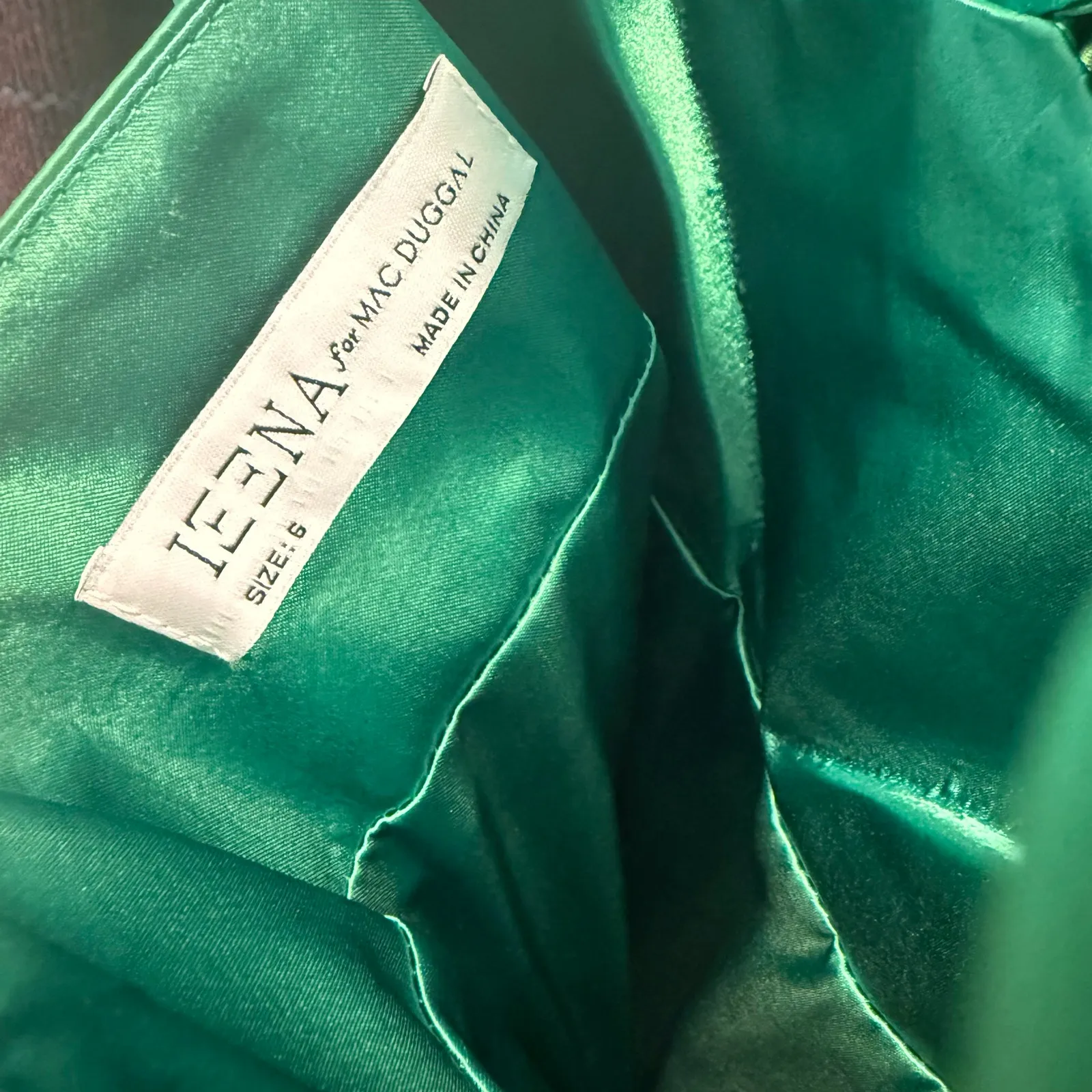 Ieena for Mac Duggal 49616 Spring Green Bow Bubble Dress Size 6 NWT - Image 9