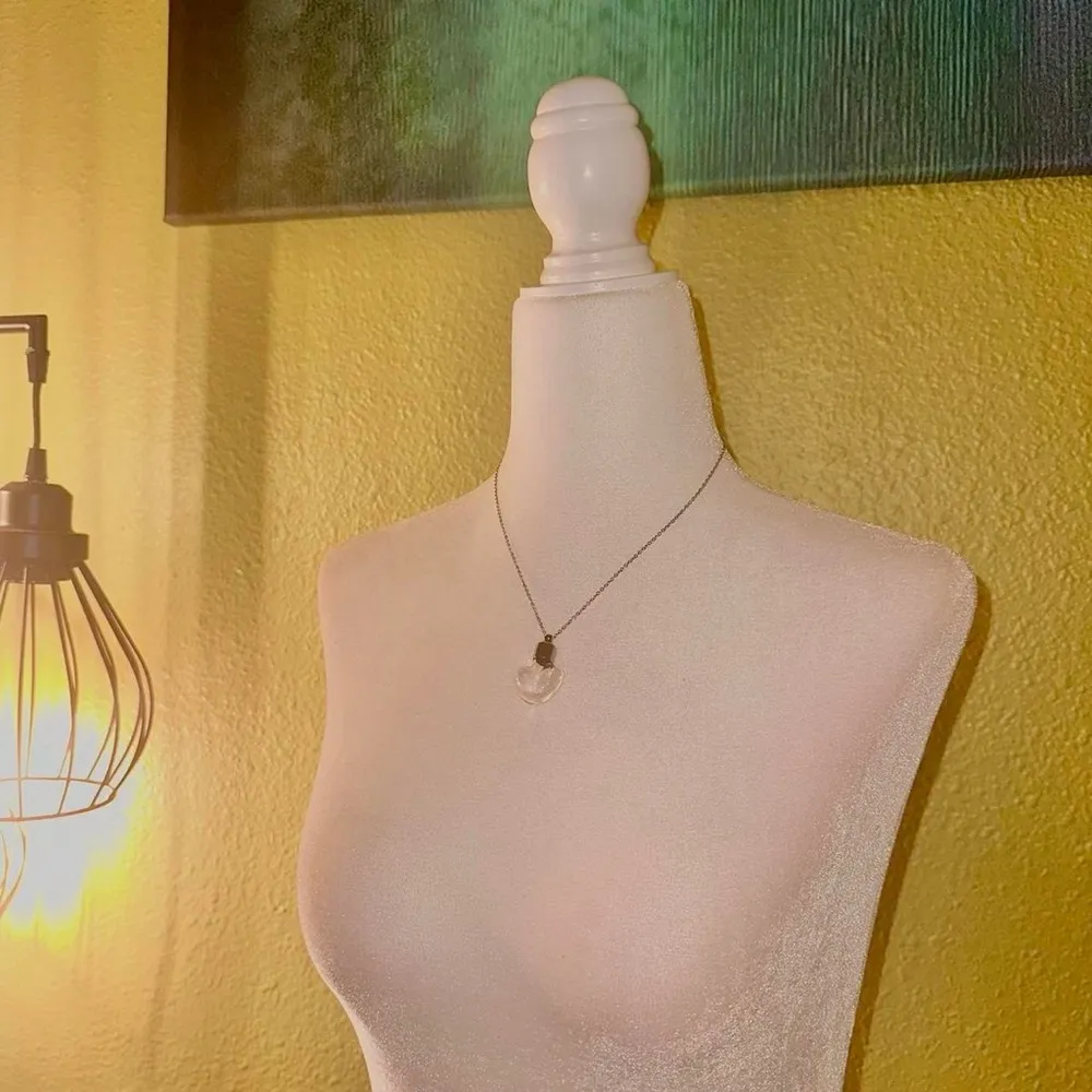 Heart Shaped Bottle Necklace Silver - Image 5