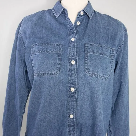 Madewell Denim Oversized‎ Ex-Boyfriend Shirt in Hutcherson Wash - Image 6