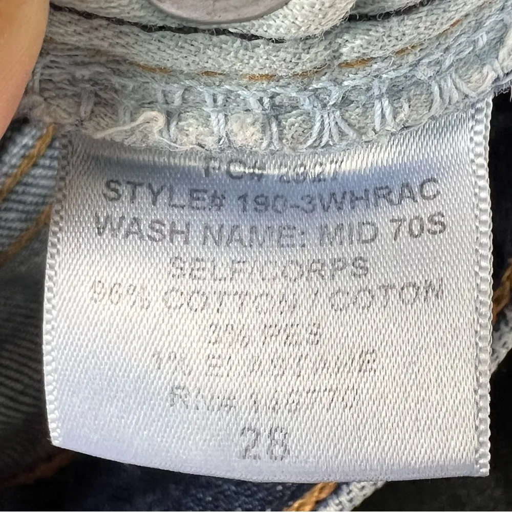 RE/DONE High Rise Comfort Stretch Ankle Crop Jeans Mid 70s Size 28 - Image 9