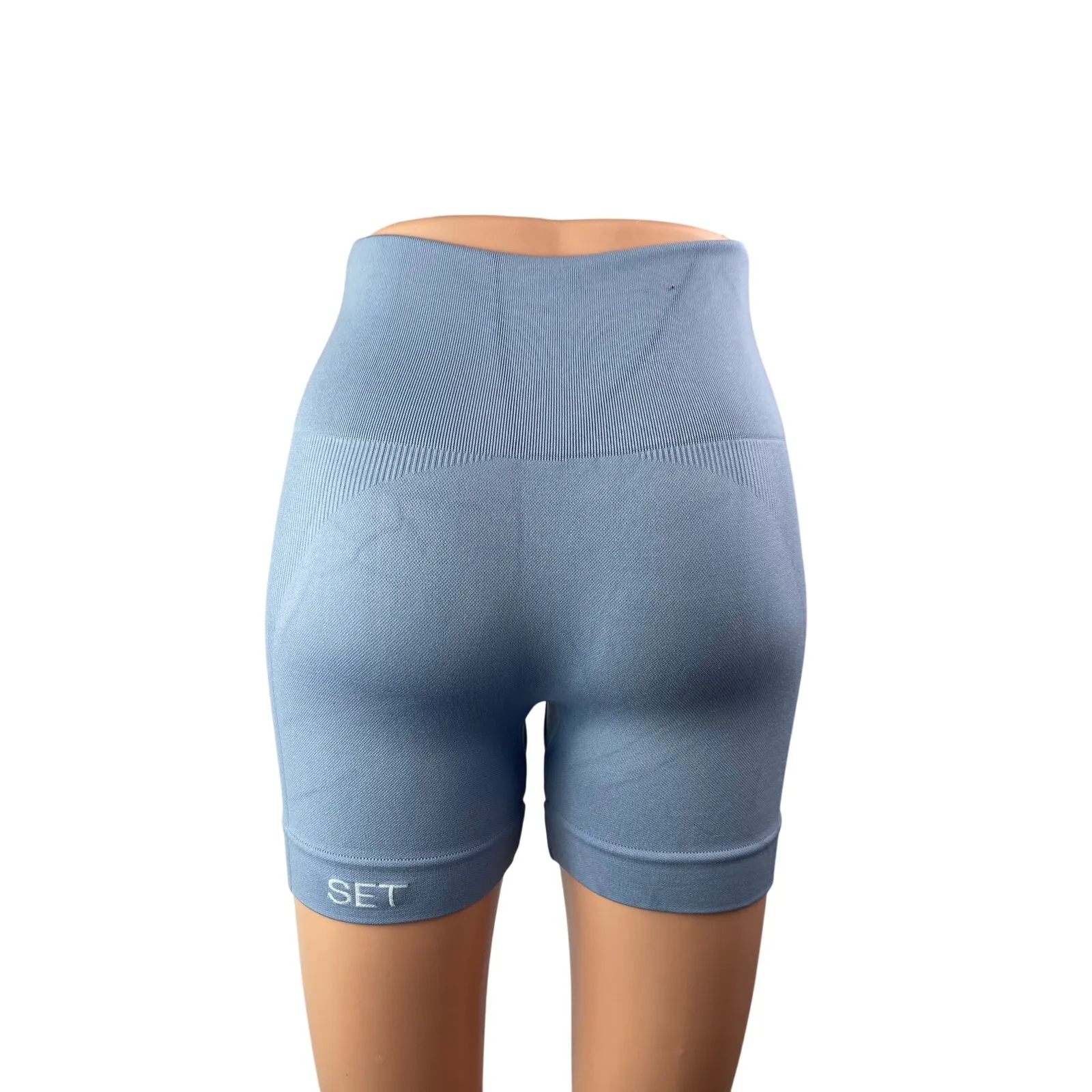 Set Active x MadHappy Women's Blue Yoga Workout Athletic Biker Short Size XS - Image 3