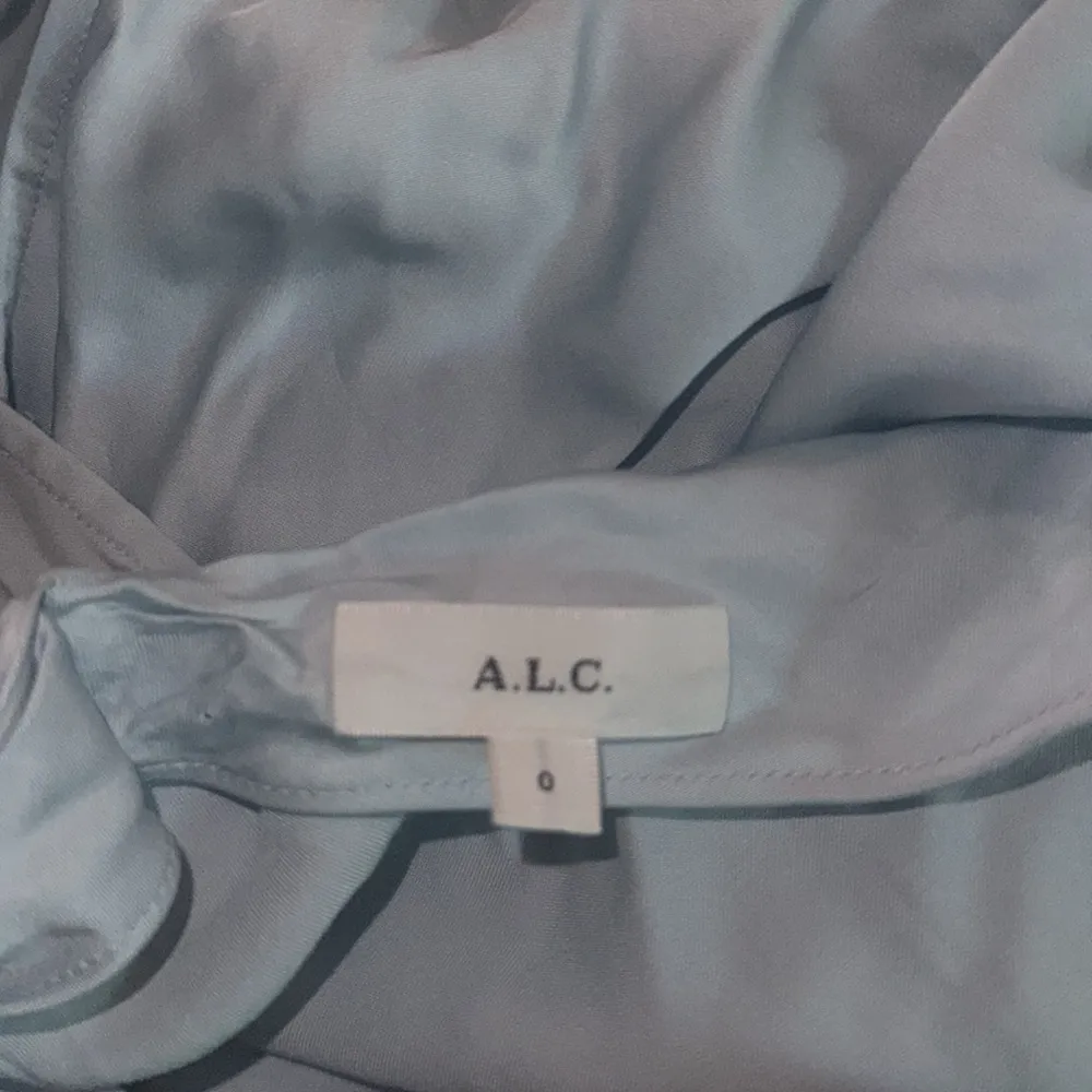 NWOT A.L.C. Penny Satin Maxi Dress Cascade Blue sz 0 - Image 8