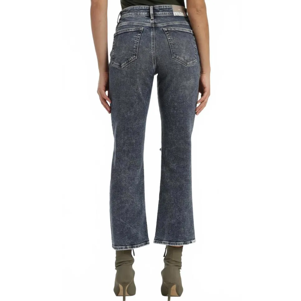 Mavi Jeans Barcelona High Waist Ripped Crop Jeans Mid Ripped Recycle Blue 26x29 Size 26 - Image 3