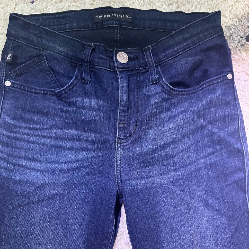Rock & Republic Dark Blue Skinny Jeans - Image 2